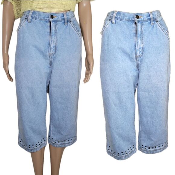 Vintage High Rise denim Jean Capris by Kyoto Kasuals - Picture 1 of 14